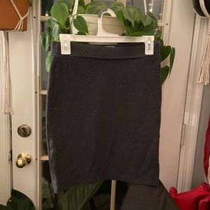 Basic Dark Grey Stretch Miniskirt